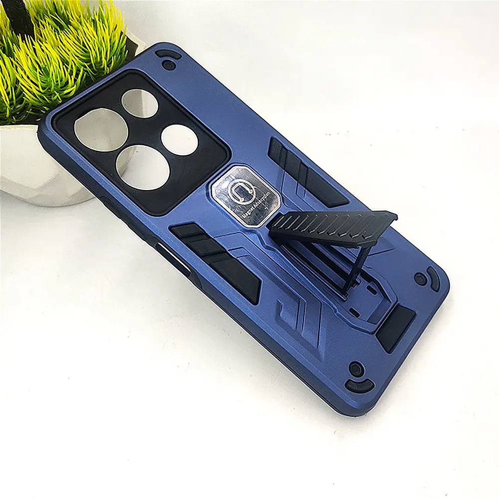  Infinix Note 30 4G Armor With Stand Back Case (Navy Blue)