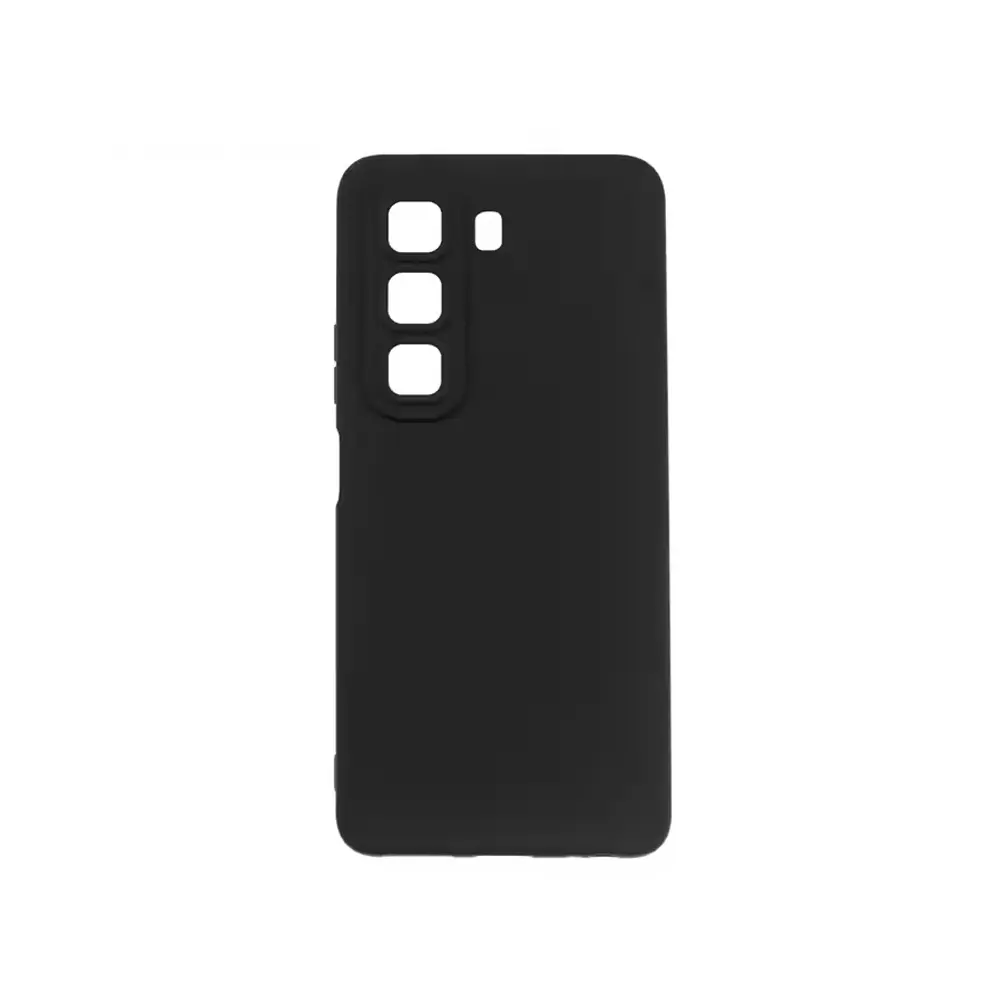 [PO4BIHOT50PR-4-2] Infinix Hot 50 Pro Matte Soft Silicone Paper Back Case (Black)