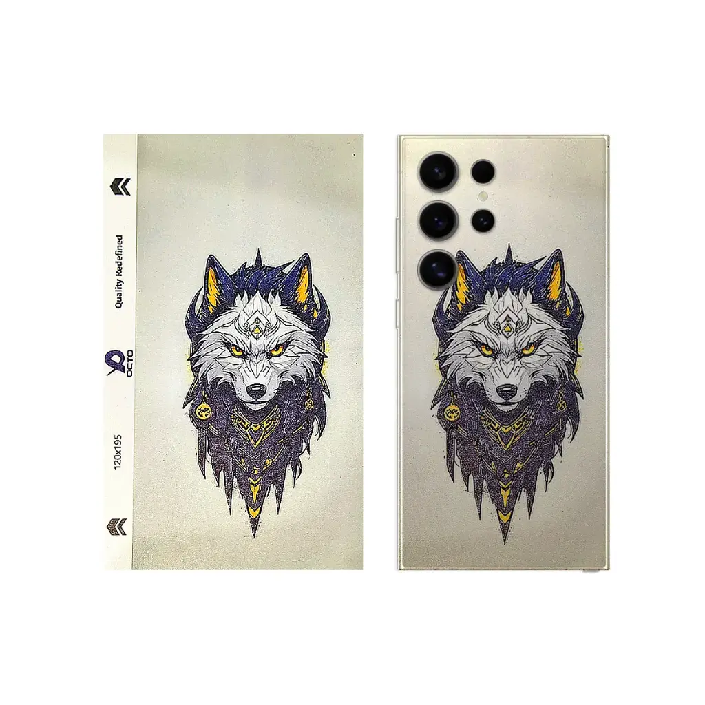 [SKIN-19-WOLF] 3D Printed Mobile Back Customize Skin (Wolf)