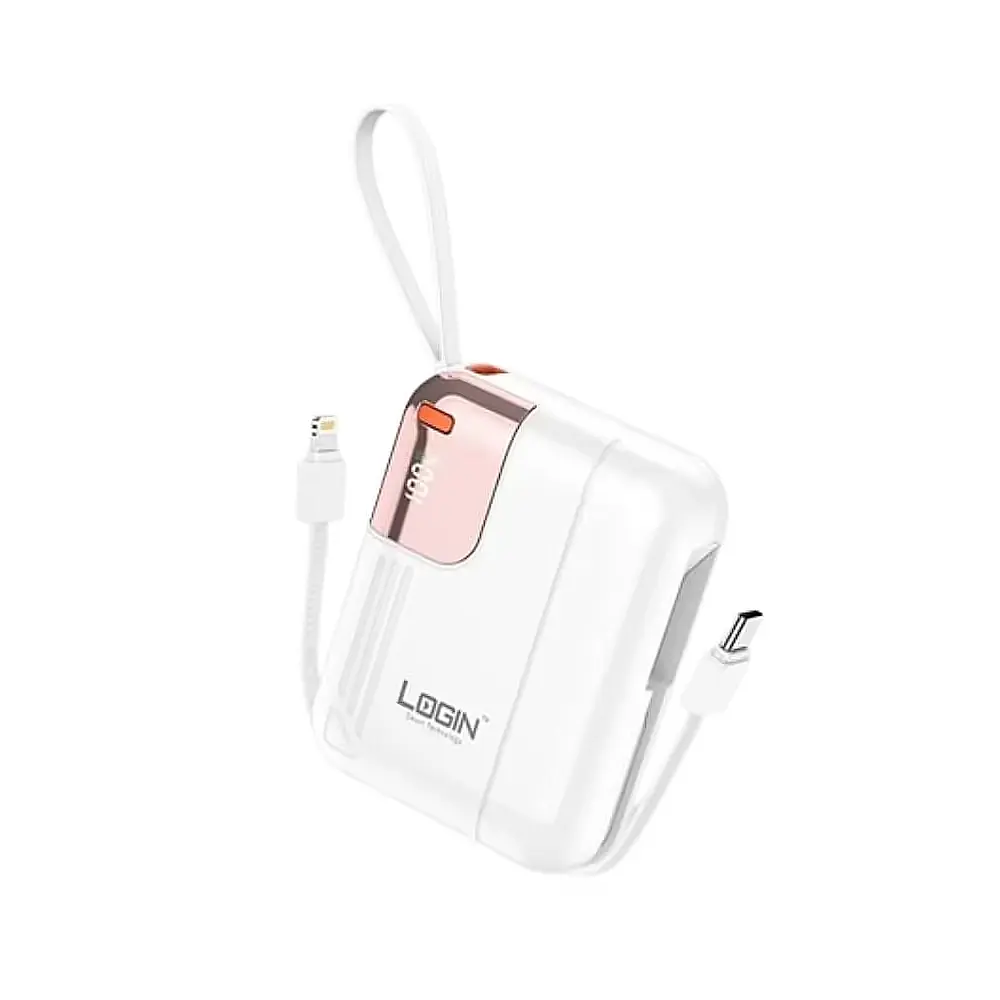 Login WP-1 Mini 10000mAh Power Bank - 22.5W Fast Charging & Type-C Cable