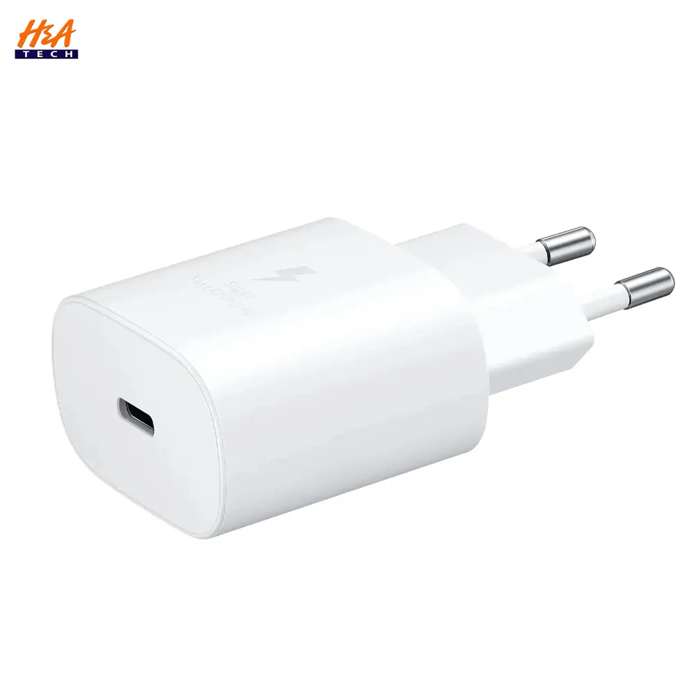 Samsung 25w Power Adapter W/o Cable White 2 Pin Eu Plug New Version