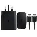 Samsung 25w Travel Adapter 1m C2c Cable Black 3 Pin
