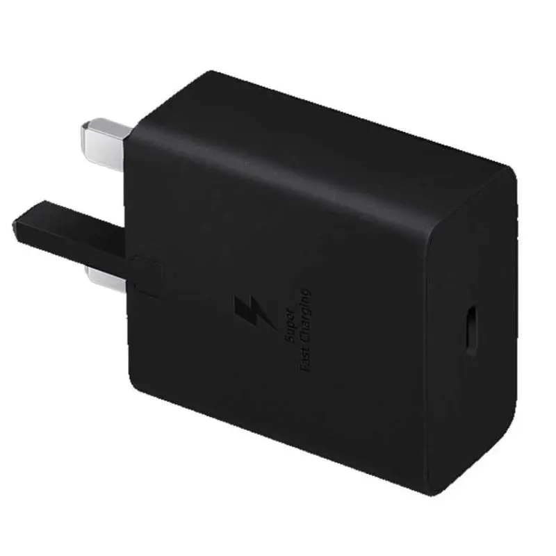Samsung 45w Adapter W/o Cable Black 3 Pin Compact Design
