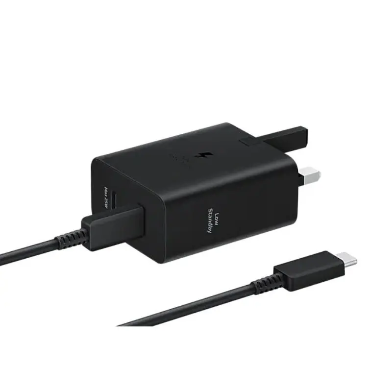 Samsung 50w Power Adapter Duo (5a/1.8m) C2c Cable Black 3 Pin (New Model)