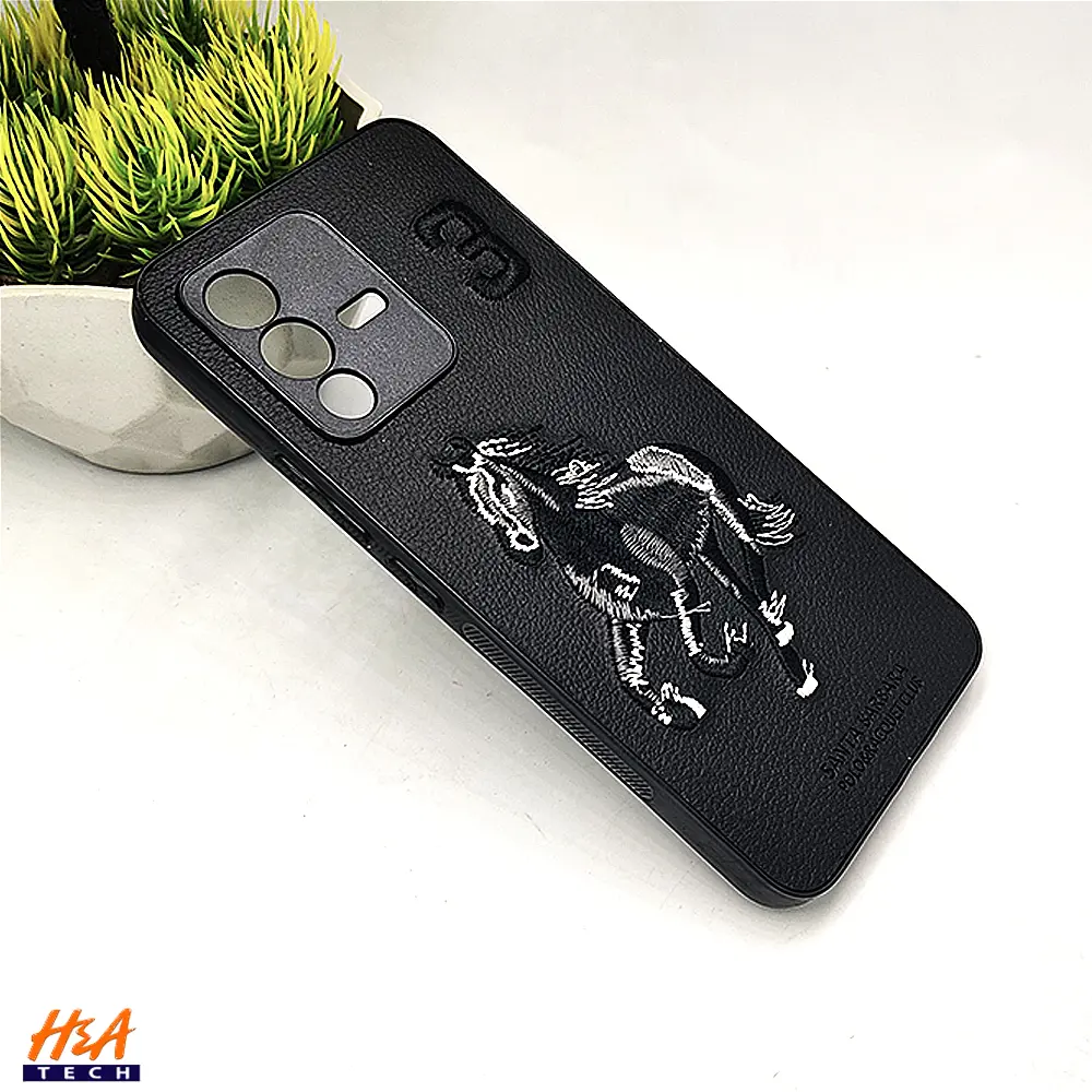 Vivo V23 Santa Barbara Polo Back Case (Black)