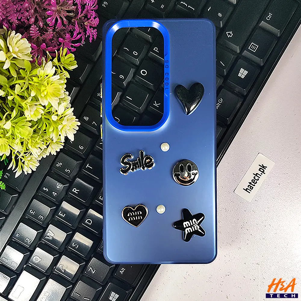 Vivo V40E So Cool Smile Face Back Case (Blue)