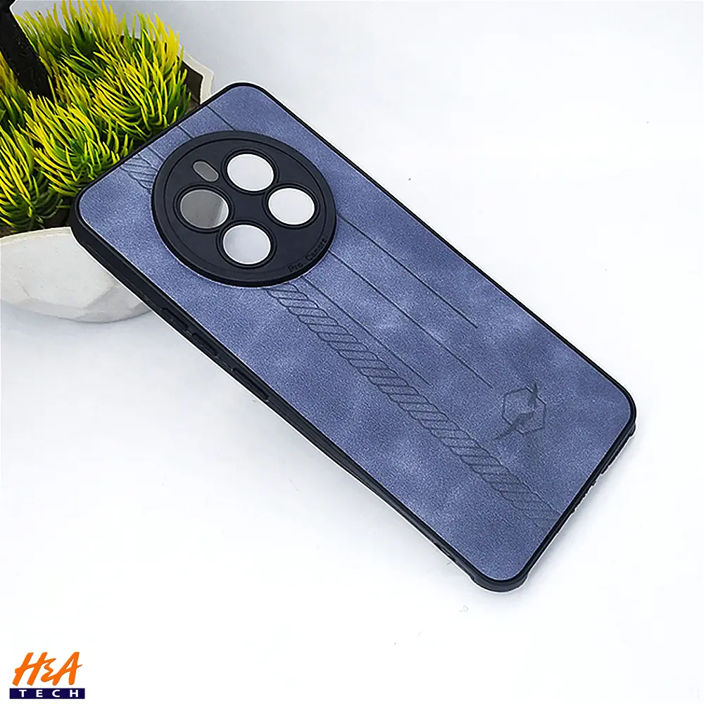 Oppo Realme 12 Plus Soft Leather Back Case - Stylish Gray Protection