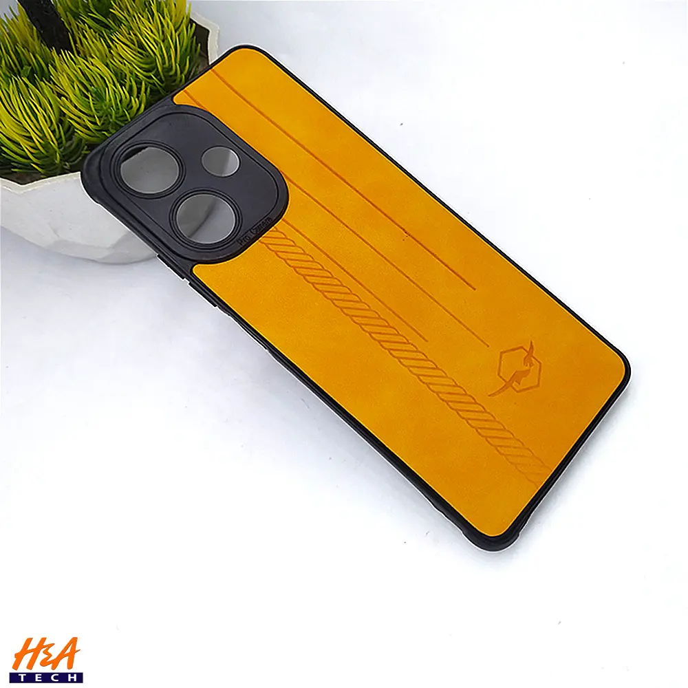 [PO18BIHOT30-2-8] Infinix Hot 30 Soft Leather Back Case (Yellow) - Stylish Protection