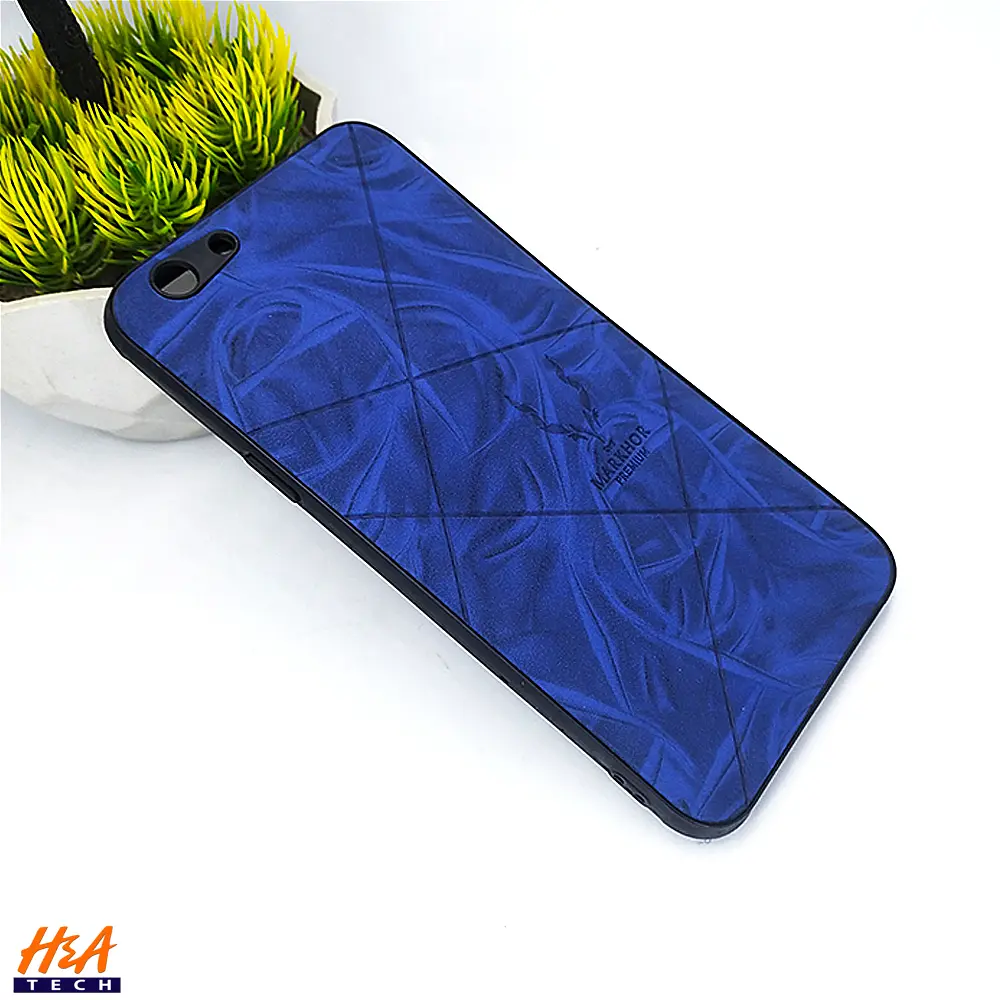 Oppo F1s/A59 Markhor Logo Leather Back Case - Stylish Blue Protection