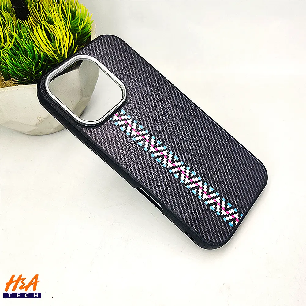 iPhone 16 Pro Fiber Fusion Stripe Edition Back Case (Black)