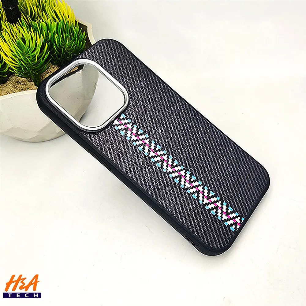 iPhone 13 Pro Fiber Fusion Stripe Edition Back Case (Black)