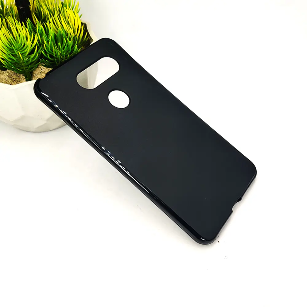 LG V30 Matte Soft Silicone Back Case - Black Design