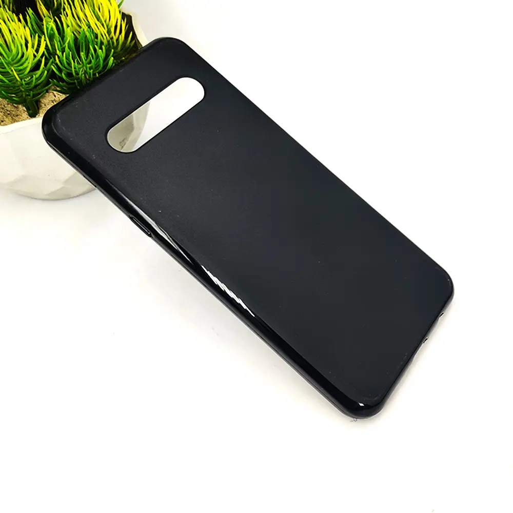 LG V60 Matte Soft Silicone Back Case (Black)