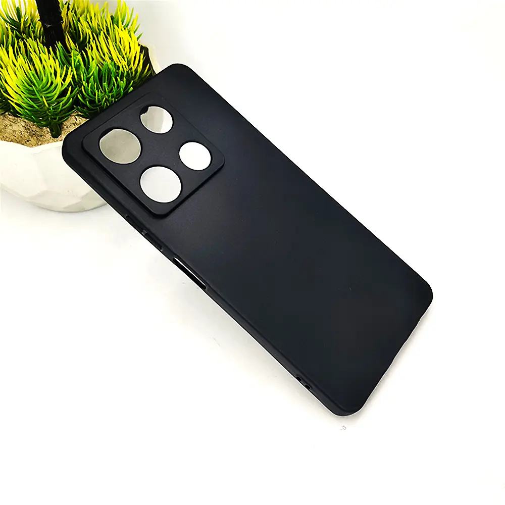 Infinix Note 30 Pro 4G Matte Soft Silicone Back Case (Black)