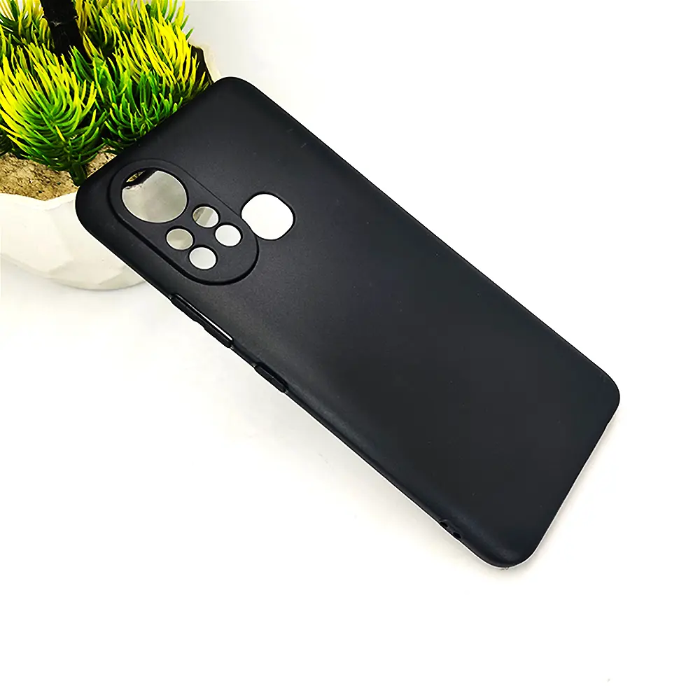 Infinix Hot 11s Matte Soft Silicone Back Case (Black)