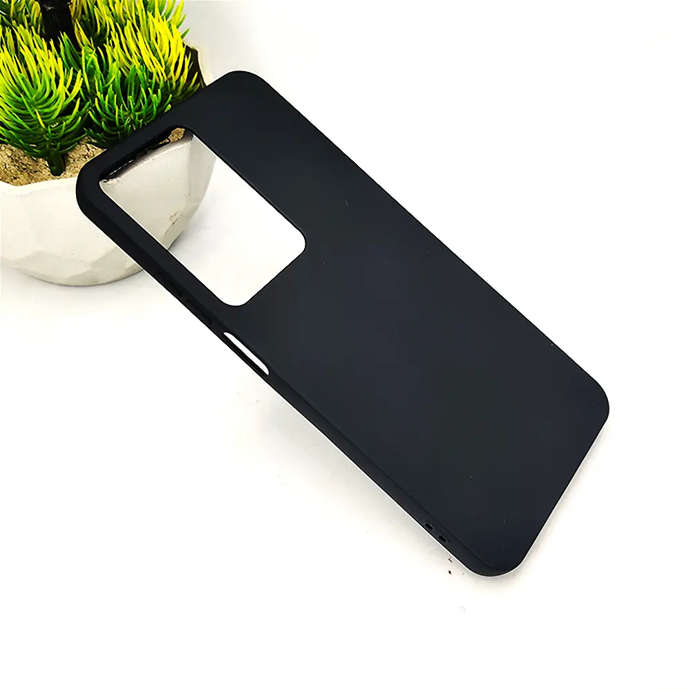 Oppo Realme C75 4G|Realme 14x|Realme V60 Pro Matte Soft Silicone Back Case (Black)