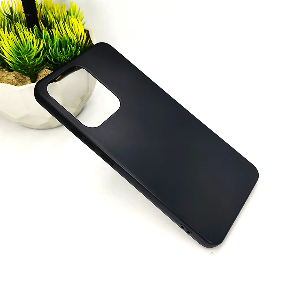 Oppo Reno 13F Matte Soft Silicone Back Case (Black)