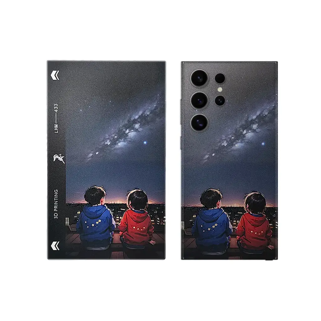 3D Printed Mobile Back Customize Skin ( Girl And Boy )