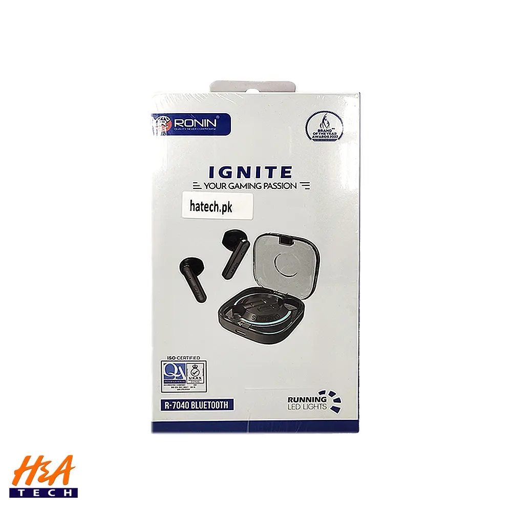 Ronin R 7040 Wireless Bluetooth Earbuds with ENC - Gaming Grey