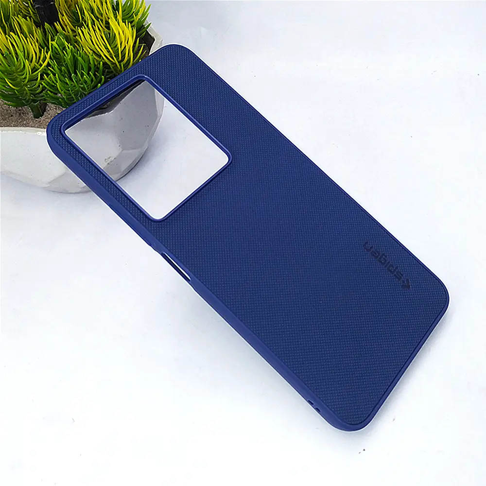 Infinix Note 30 4G Spigen Hard Dotted Leather Back Case (Navy Blue)