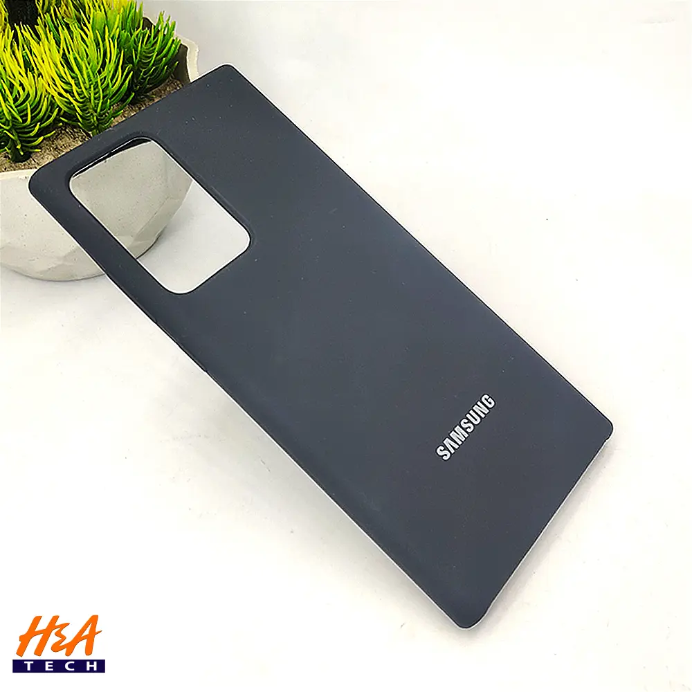 Samsung Note 20 Ultra Back Case Soft Silky Mobile Pouch (Gray)