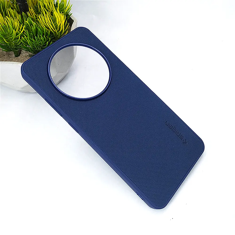 Oppo Reno 12F Spigen Hard Dotted Leather Back Case (Navy Blue)