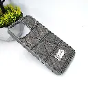 iPhone 16 Pro Max Prick Pattern Premium Leather Back Case (Natural Titanium)