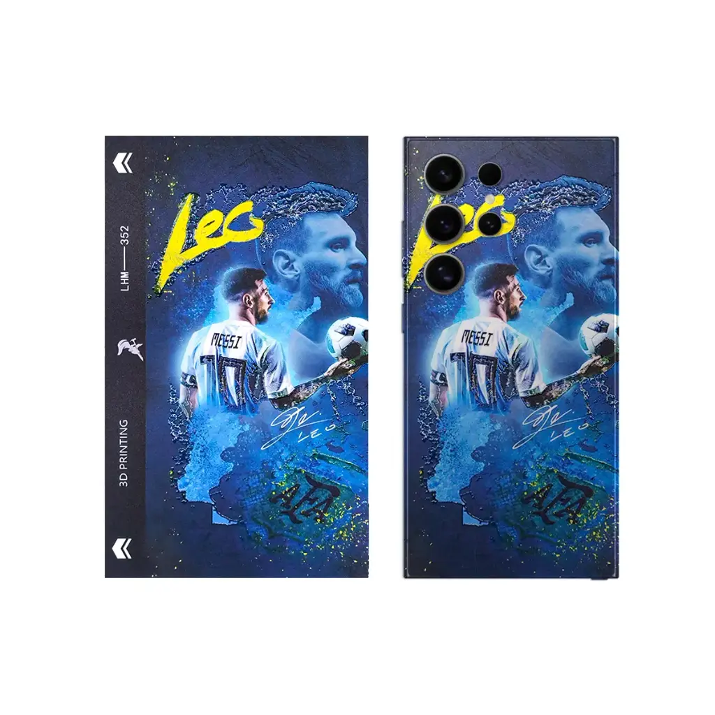 3D Printed Mobile Back Customize Skin (Lionel Messi)