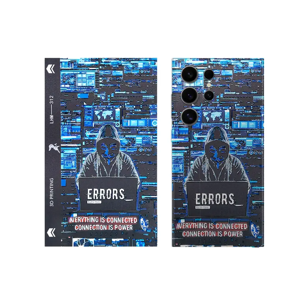 [SKIN-19-HACKER] 3D Printed Mobile Back Customize Skin ( Hacker )