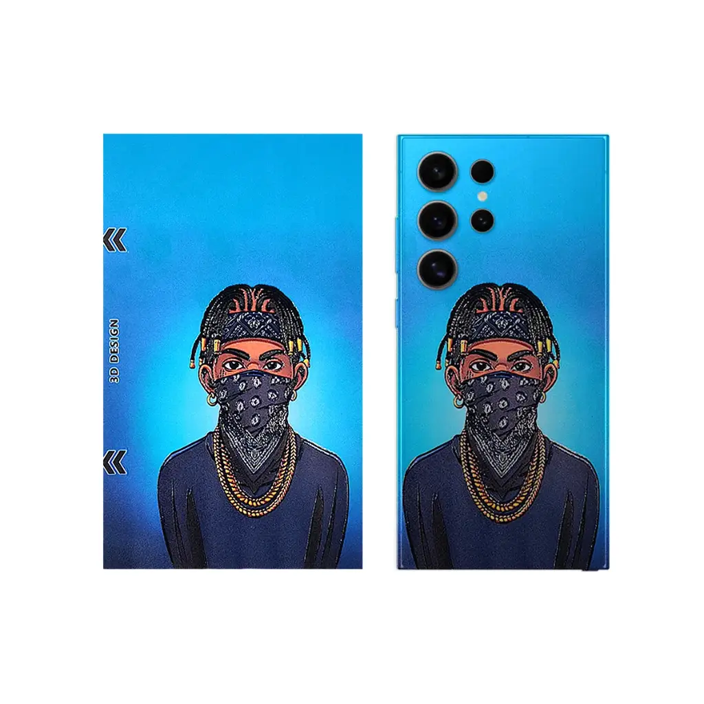 [SKIN-19-BOY] Boy-Themed 3D Printed Mobile Back Skin - Customizable & Fun Design