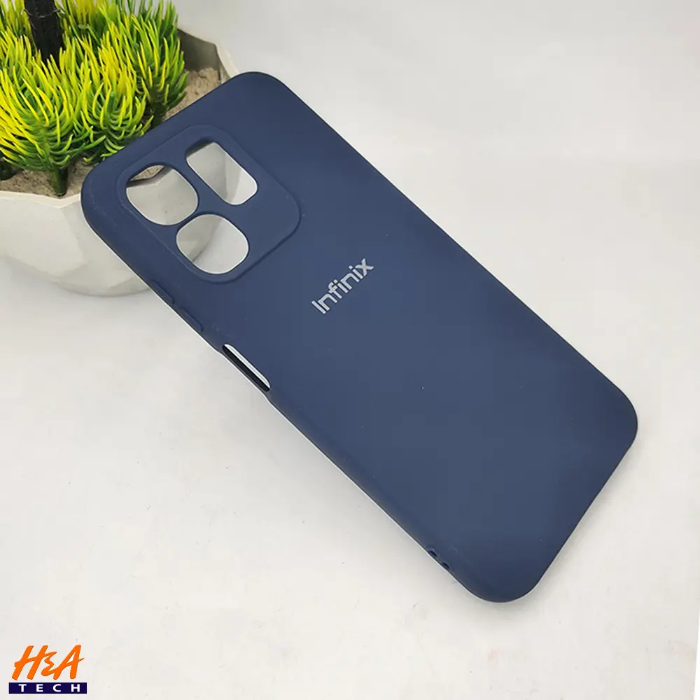 Infinix Hot 50i|Smart 9|Smart 9 HD Official Soft Silky Back Case (Navy Blue)