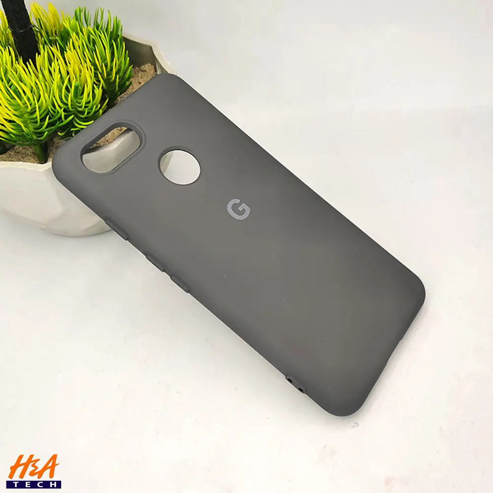 [PO23BGPXL3-1-36] Pixel 3 Soft Silky Back Case Natural Titanium • Official Slim Silicone Cover