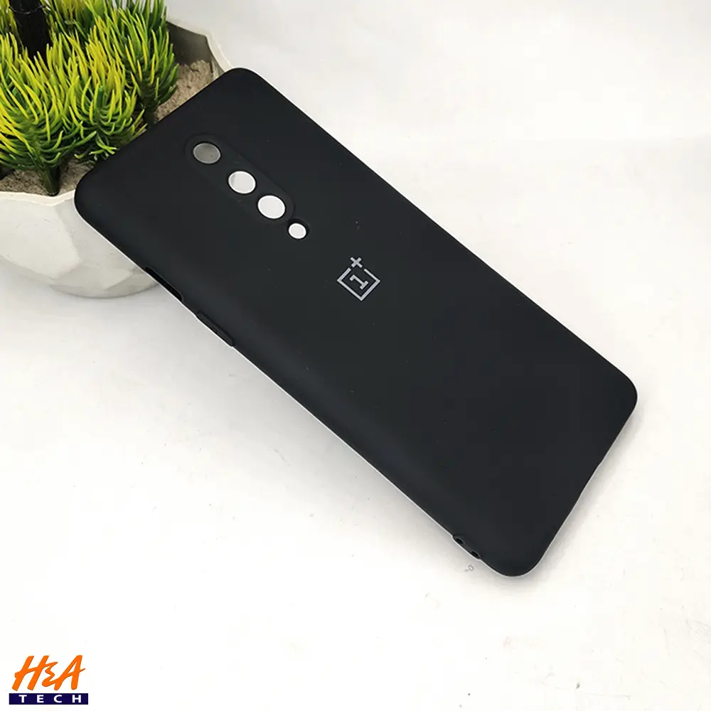 [PO23B1PL8-3-2] OnePlus 8 Soft Silky Back Case Black • Official Slim Silicone Cover