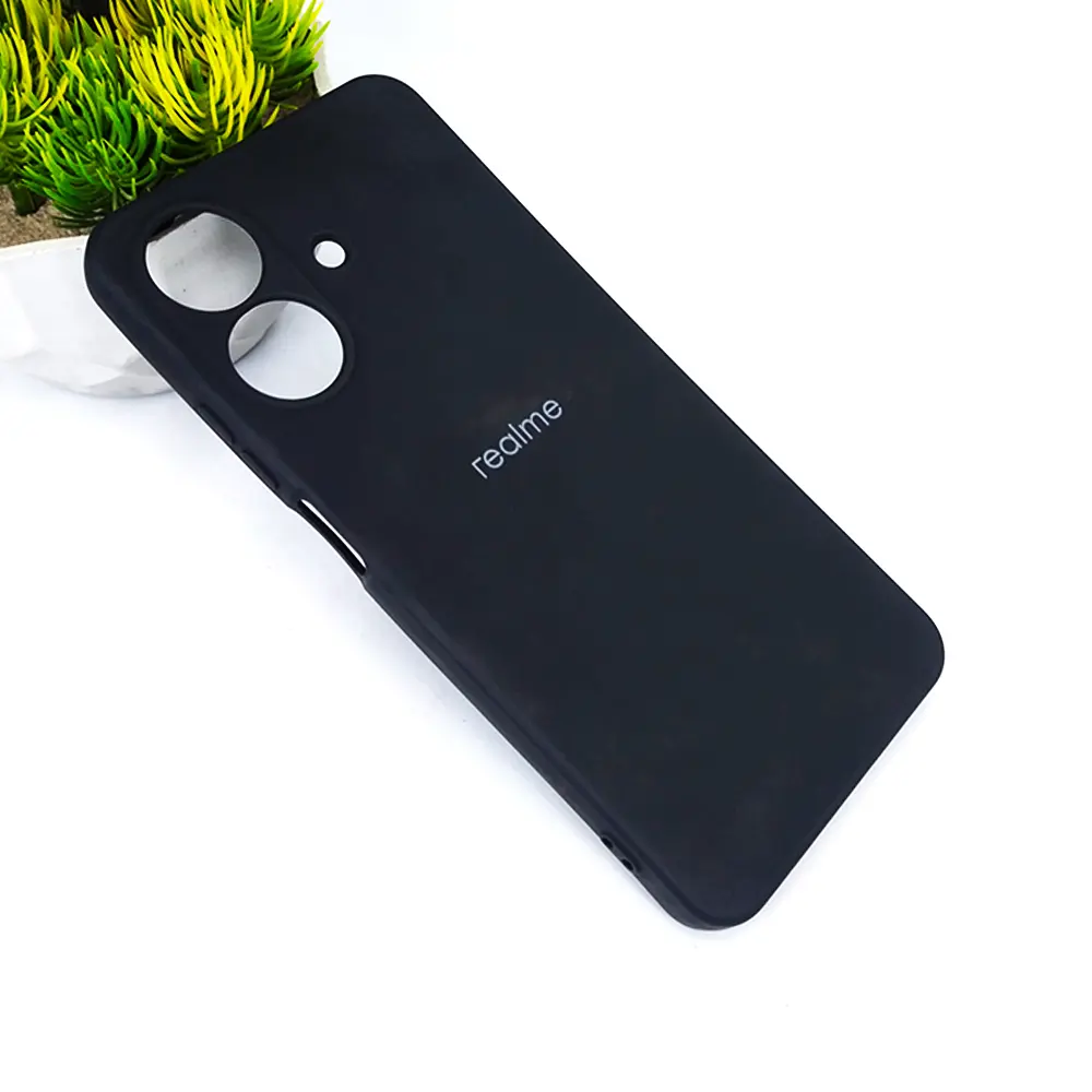 Oppo Realme Note 60 4G Official Soft Silky Back Case (Black)