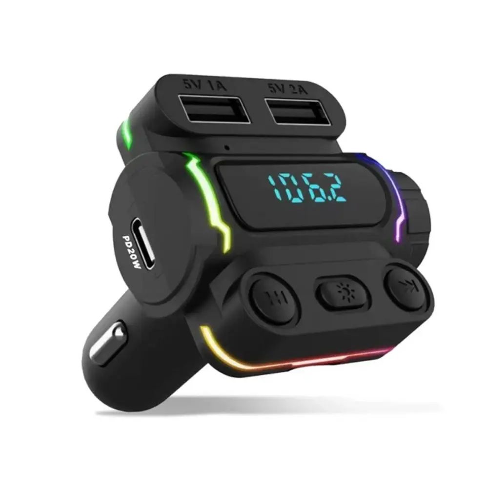 Airox CM-01 30W PD USB Car Charger Modulator with FM Transmitter