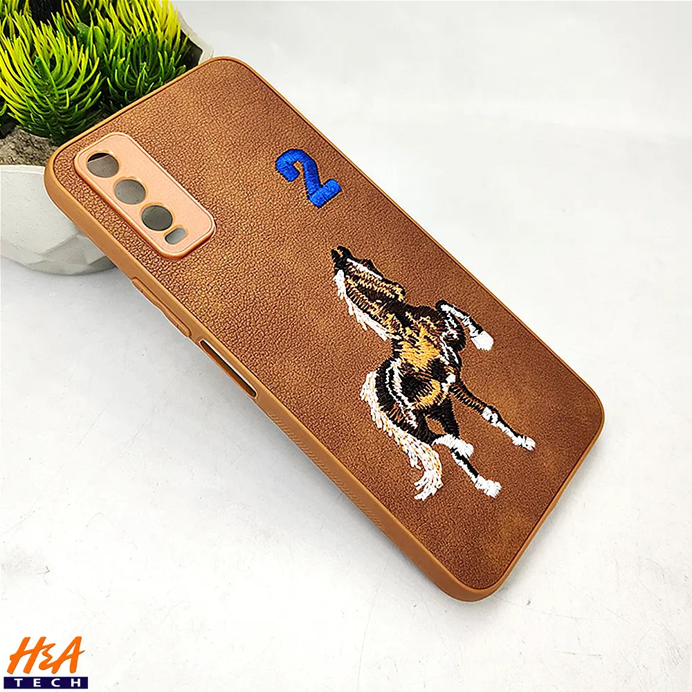 Vivo Y20/Y12S/Y12A/Y20S/Y20i Santa Barbara Polo Raquet Back Case (Brown)