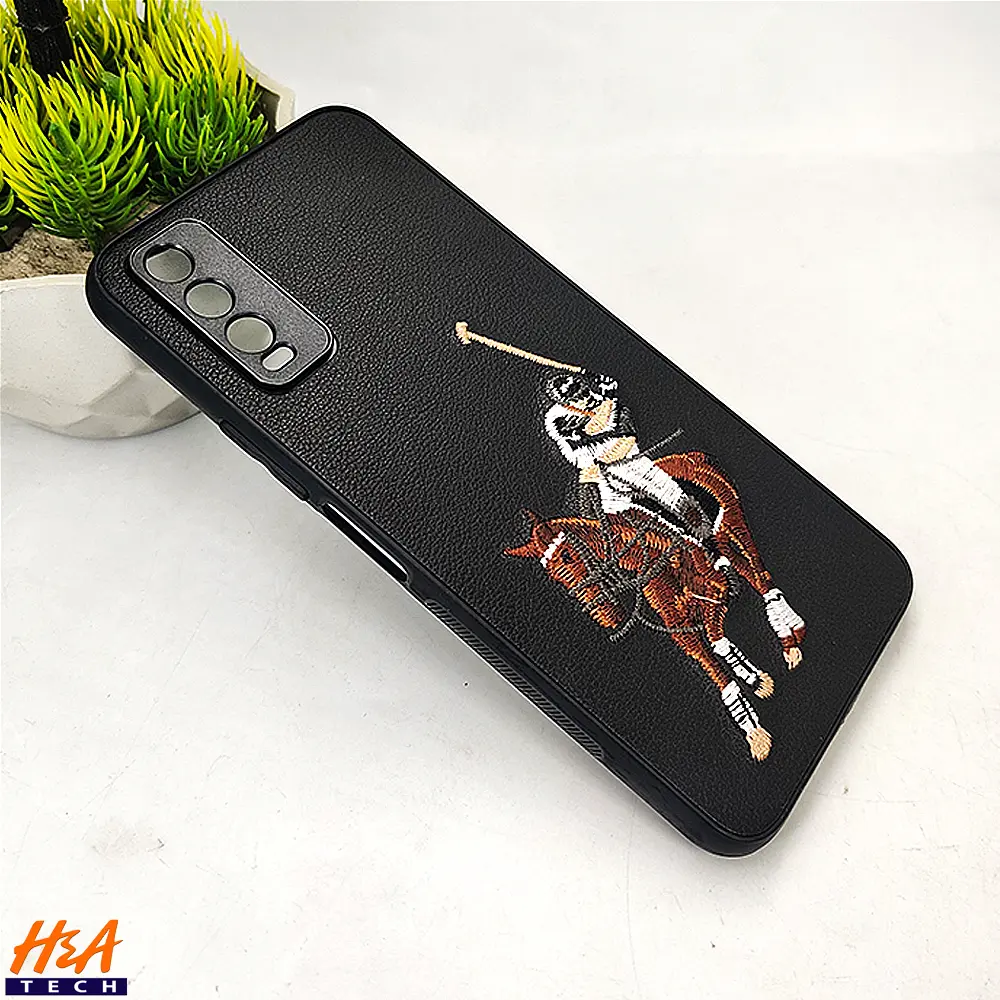 [PO43BVIY20-13-2] Vivo Y20/Y12S/Y12A/Y20S/Y20i Santa Barbara Polo Raquet Back Case (Black)