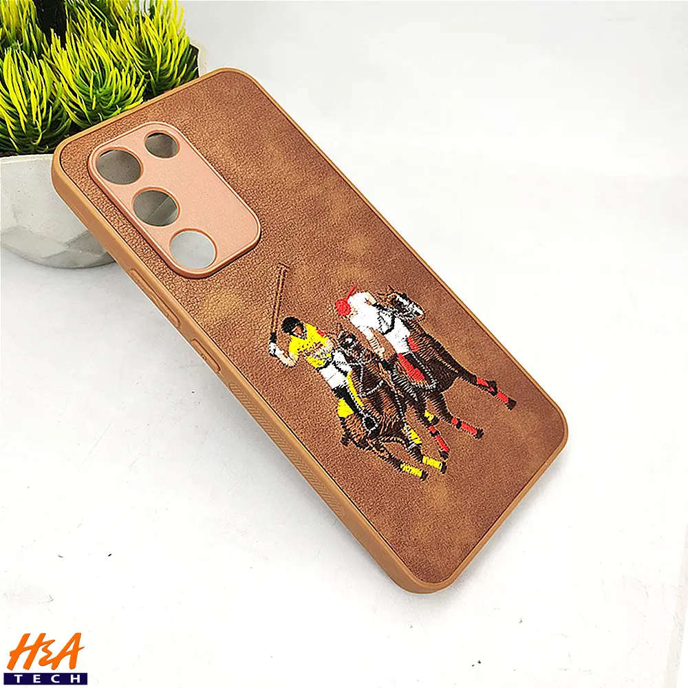 Vivo Y100 4G|5G|V30 Lite 5G|Y200E 5G Santa Barbara Polo Raquet Back Case (Brown)