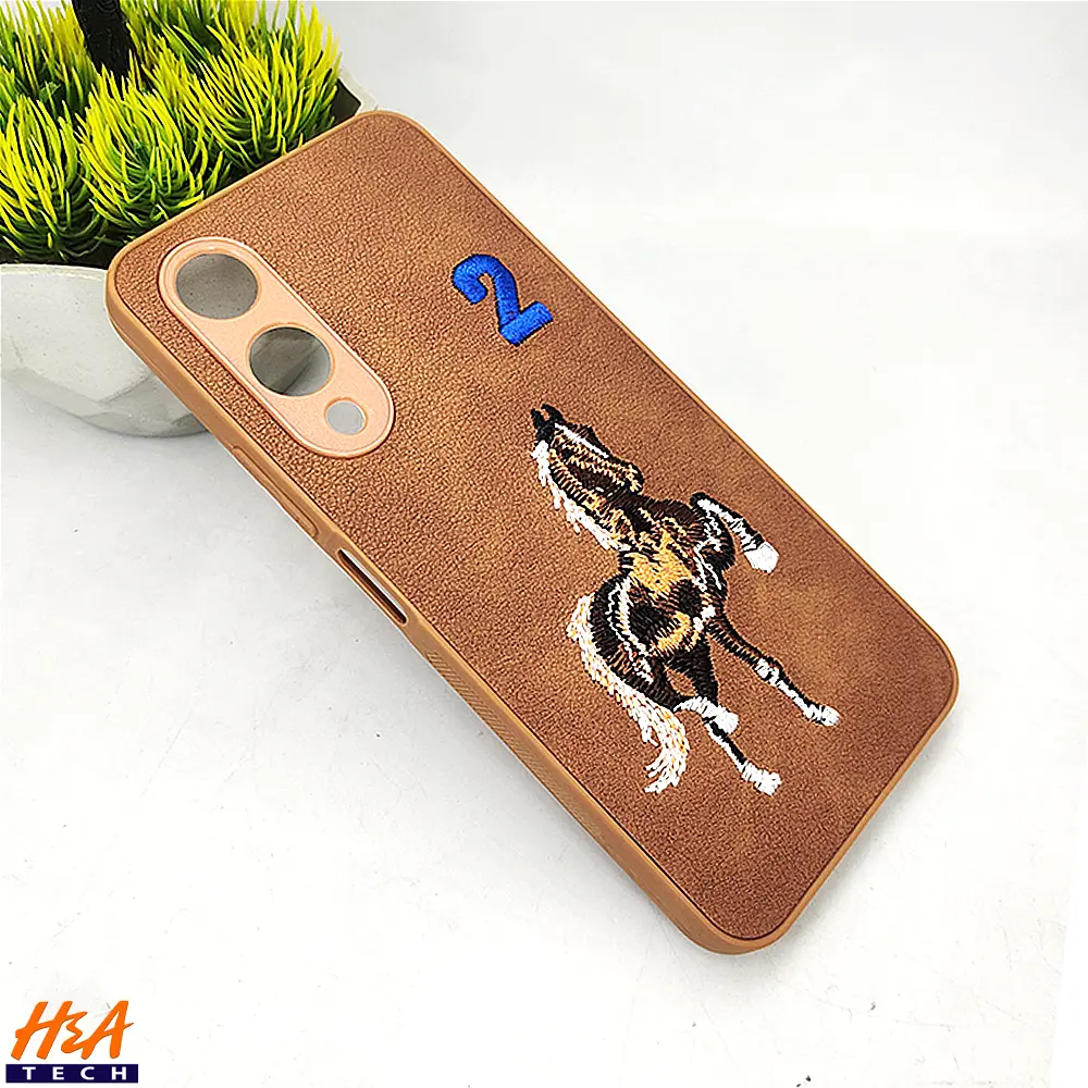 Vivo Y17S Santa Barbara Polo Raquet Back Case (Brown)