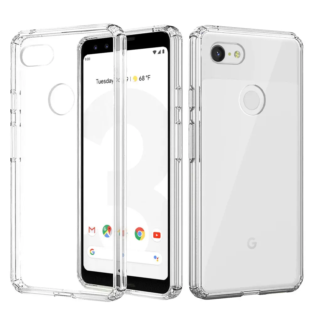 Google Pixel 3 Dust Plug Transparent Back Case