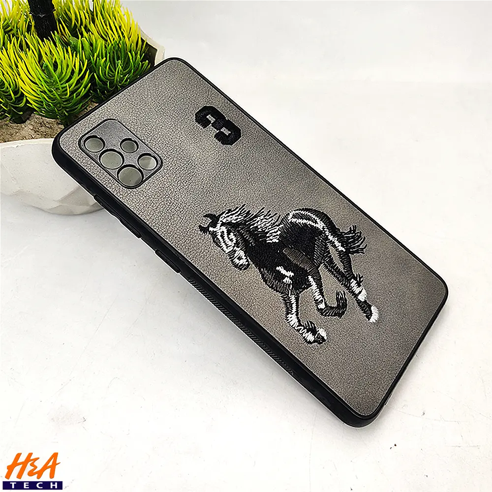 [PO43BSA51-13-9] Samsung Galaxy A51 Santa Barbara Polo Raquet Back Case (Gray)