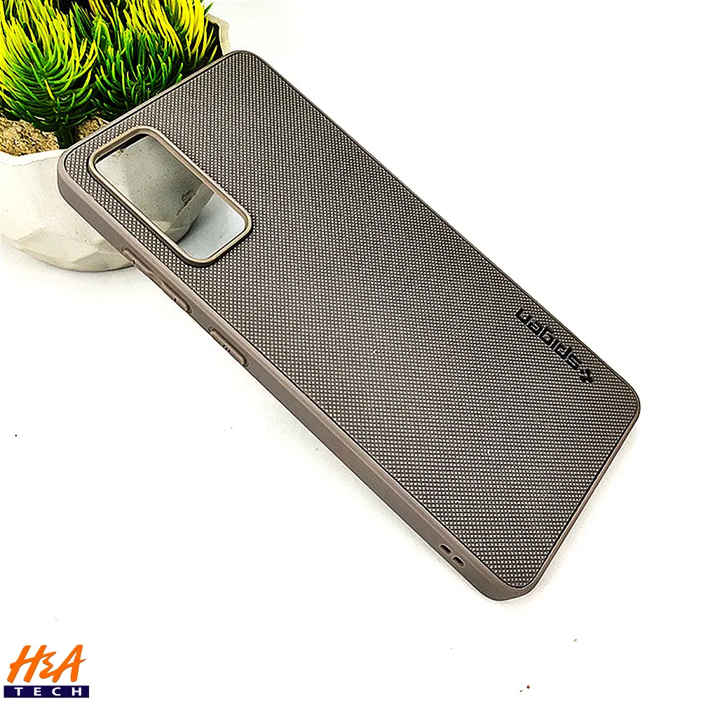 Samsung Galaxy S20 FE Spigen Hard Dotted Leather Back Case (Natural Titanium)