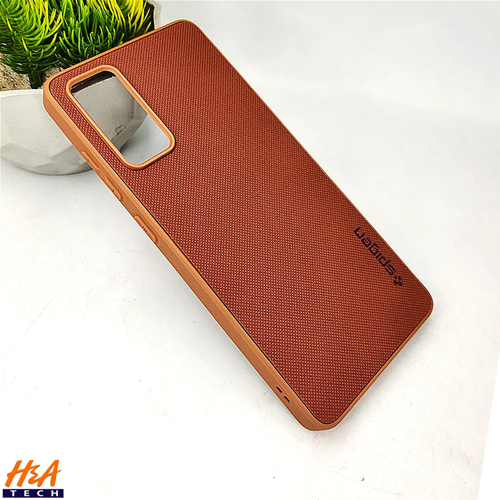 Samsung Galaxy S20 Spigen Hard Dotted Leather Back Case (Brown)