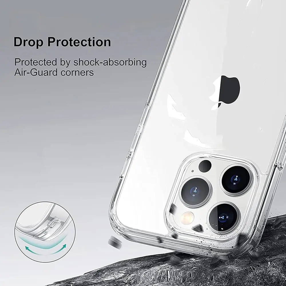 iPhone 13 Pro Max Berlia Clear Hard Transparent|TPU Back Case