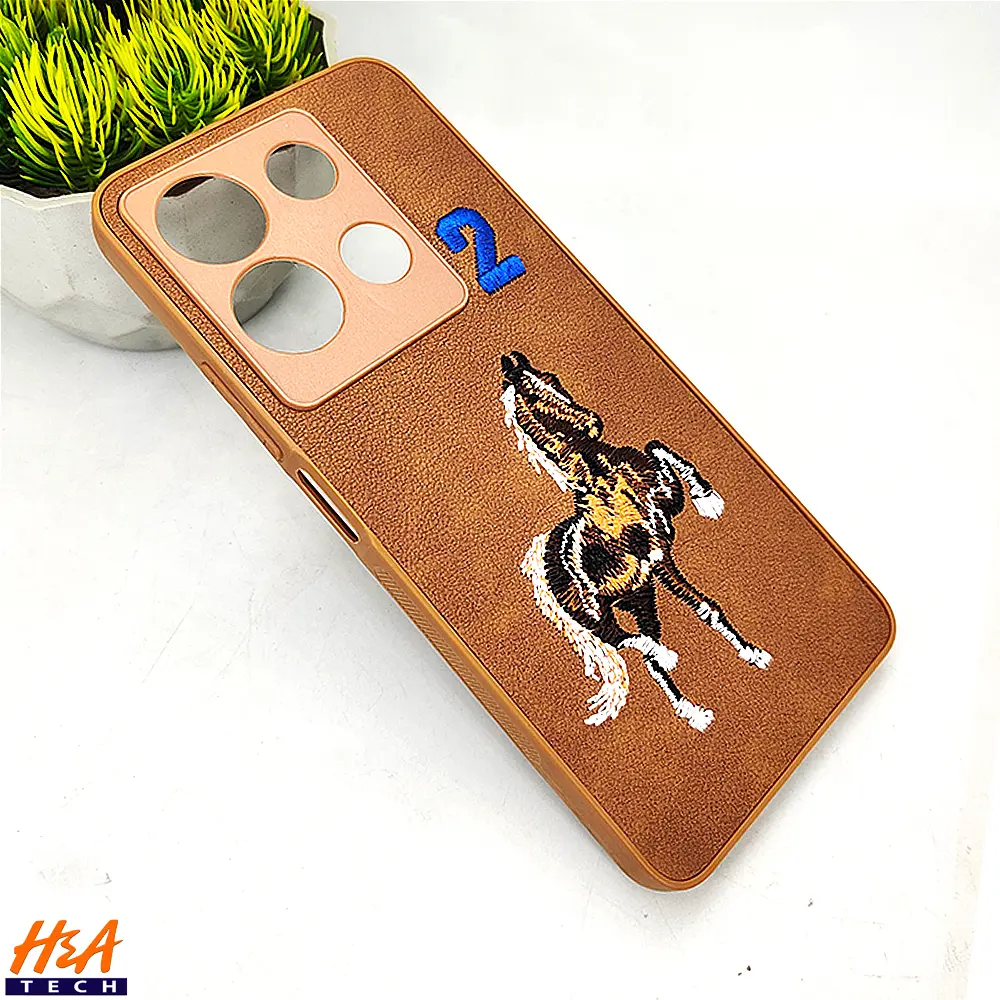 Infinix Note 30 Santa Barbara Polo Raquet Back Case (Brown)