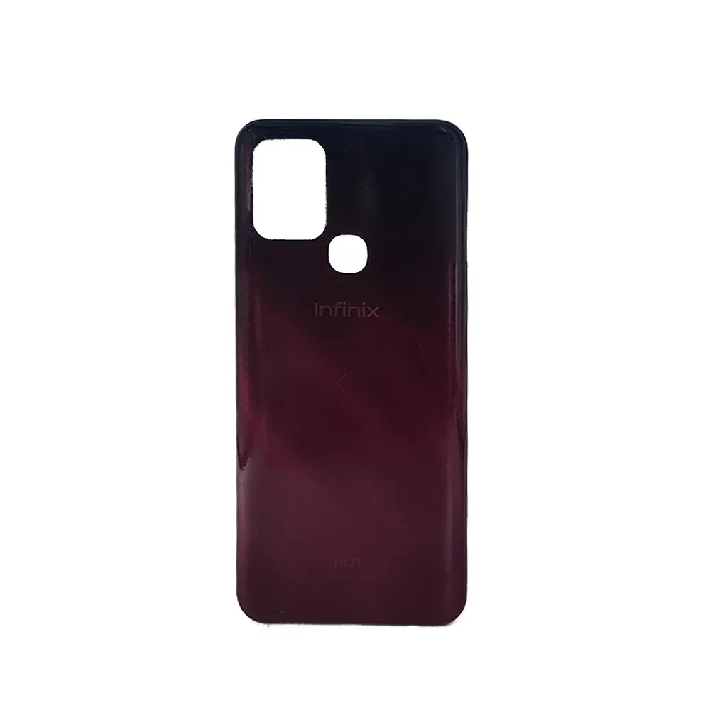[HS9IHOT10-3-2-12] Infinix Hot 10 Back Cover - Black & Maroon, Stylish Protection