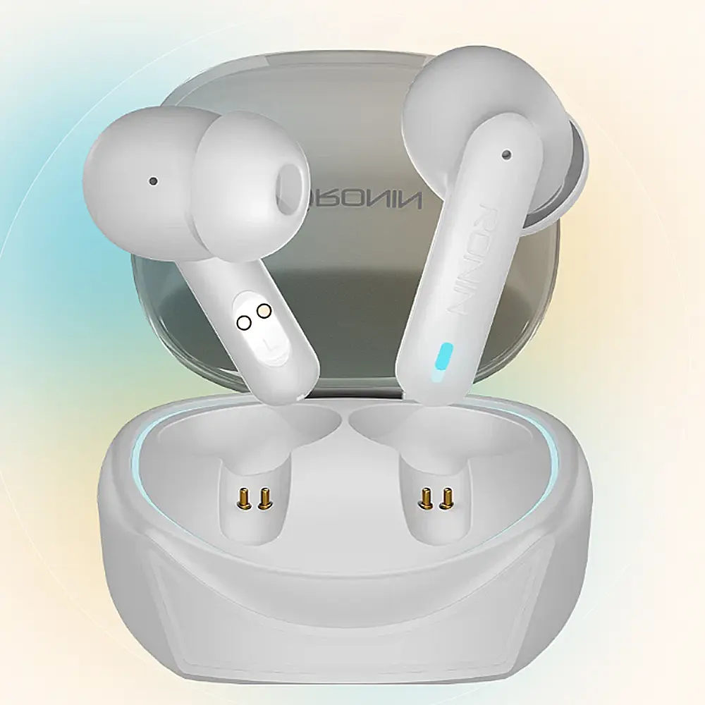 Ronin R-520 True Wireless AirPods - Stylish Black Design (White)