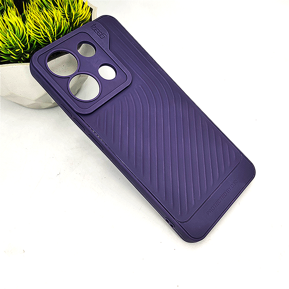 [PO14BINOT30PR-12-12] Infinix Note 30 Pro 4G Luxury Carbon Texture Soft Silicone Case - Purple