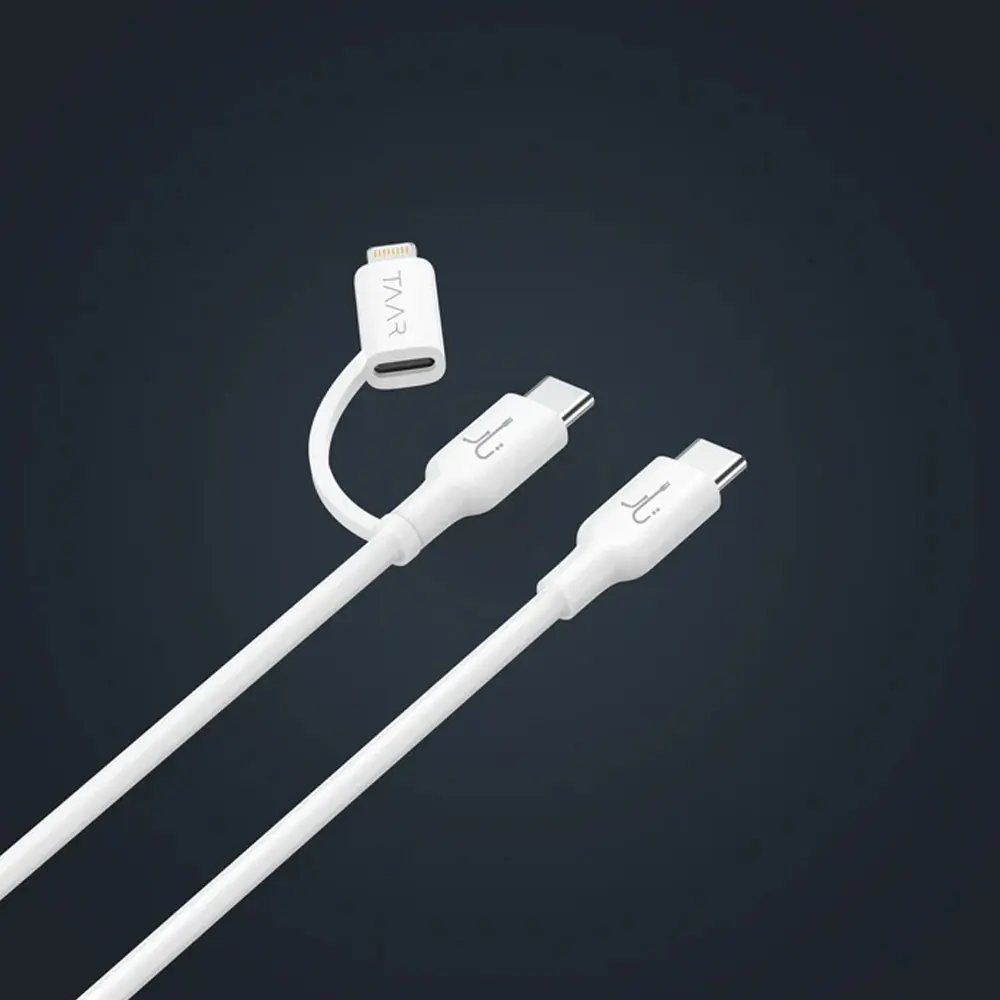 Taar Fusion 2-in-1 Type-C to Type-C & iPhone Charging Cable