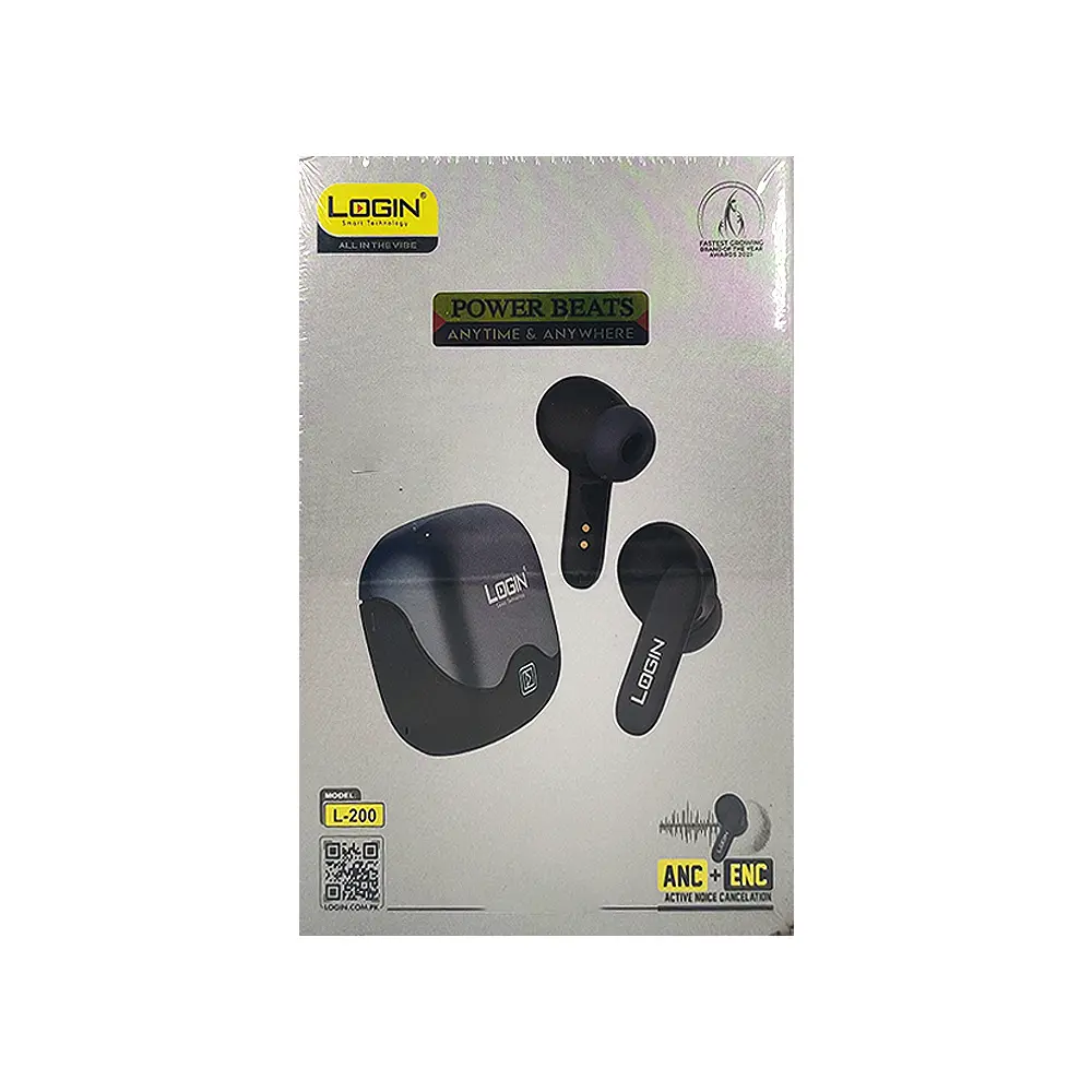 Login L-200 Wireless Bluetooth Earbuds With ENC (Blue)